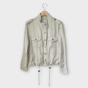 Rails Cheetah Jacket – Collins White Animal Print Utility Style Size M